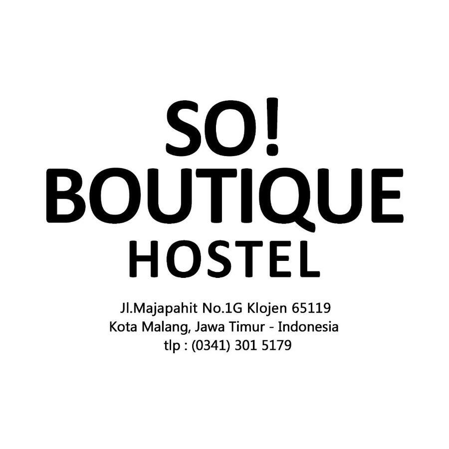 So! Boutique Hostel Malang Dış mekan fotoğraf